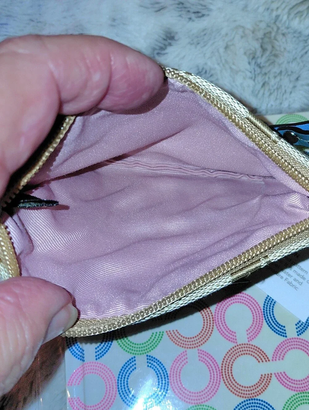 Coach Multicolor Signature Wristlet & Coach Co-ordinating Journal/Notebook